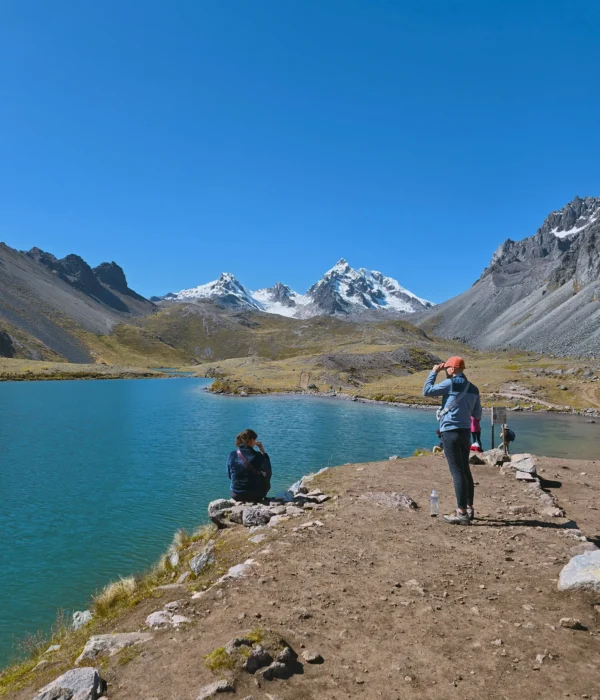 View of the first Hatun Pucacocha lagoons