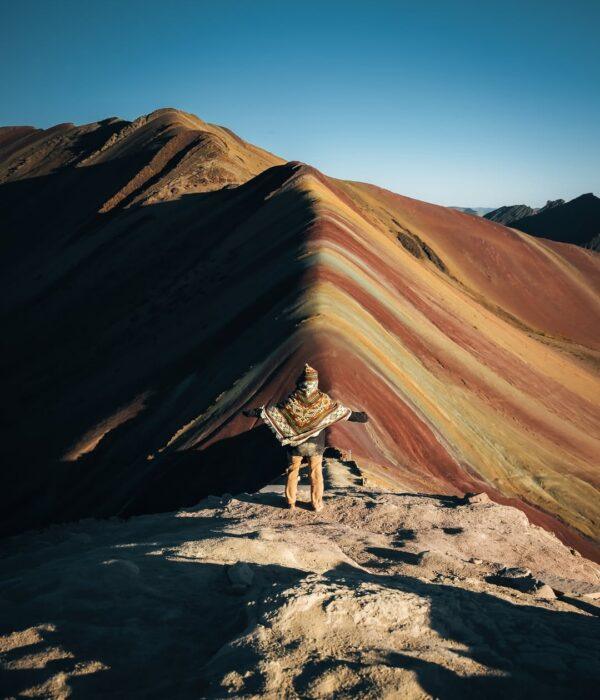 Rainbow Mountain at sunrise