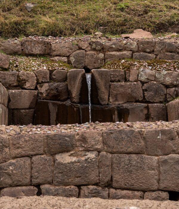 They step on the water channel